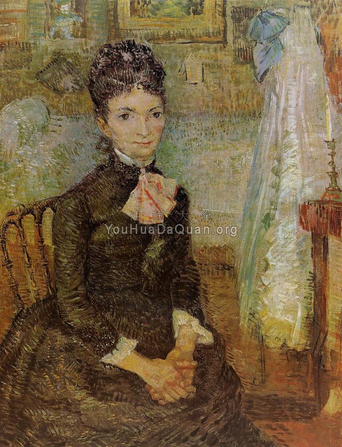 坐在摇篮旁的女人 - 文森特·威廉·梵高